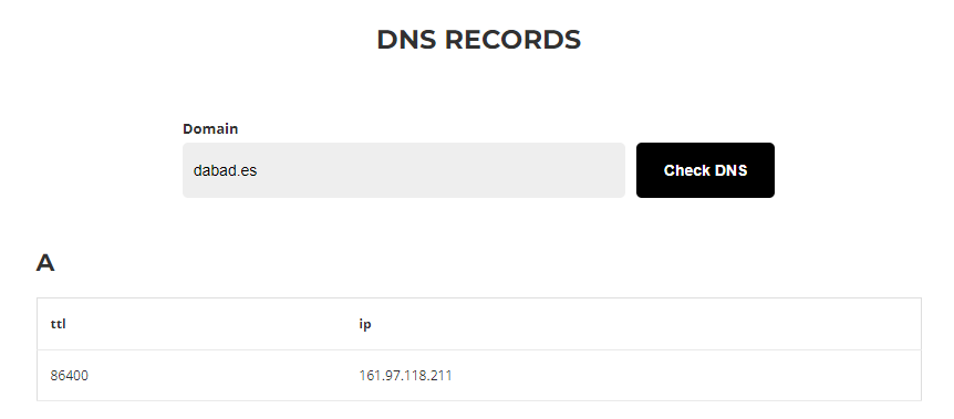 DNS Records: Dabad ES
